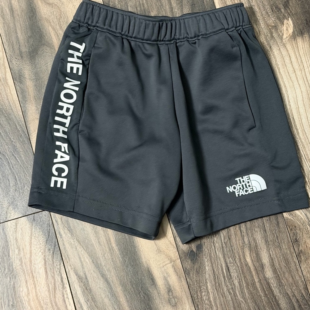 The North Face Black Boys' Athletic Shorts with White Logo